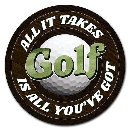 Signmission Golf Circle Rigid Plastic Sign P-8-CIR-Golf